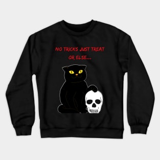 Killer Cat's Meowloween Trick and treat Crewneck Sweatshirt